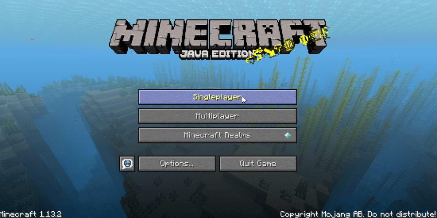 Load up Minecraft and click the Singleplayer button