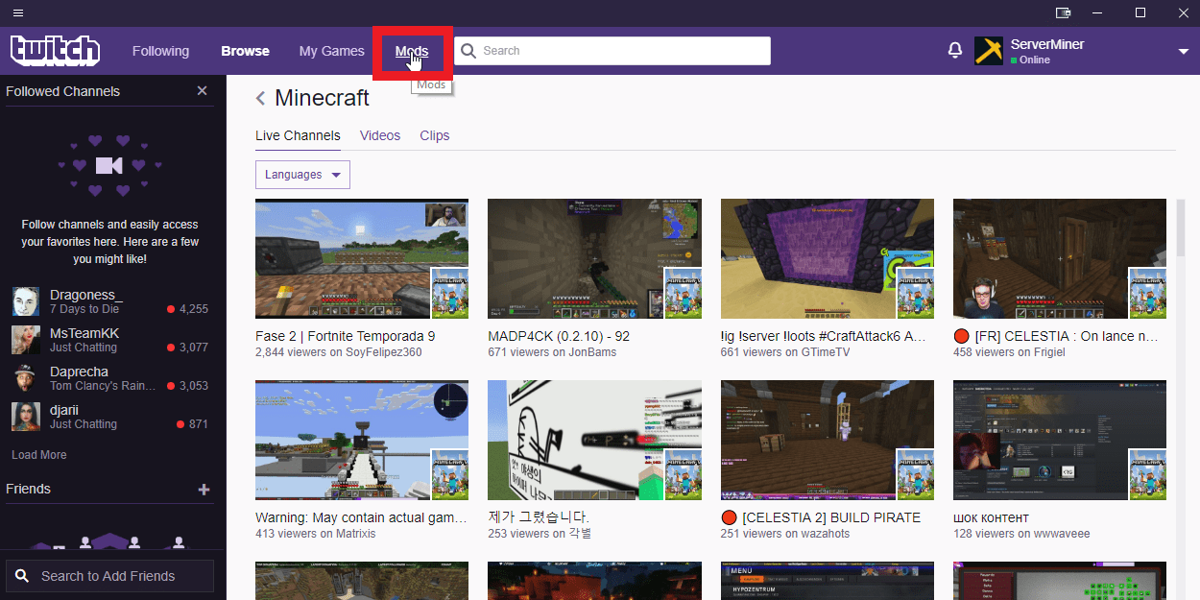 twitch launcher minecraft screenshots