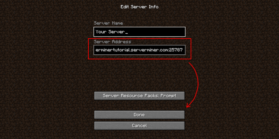 Connect With Both Server IP and Port