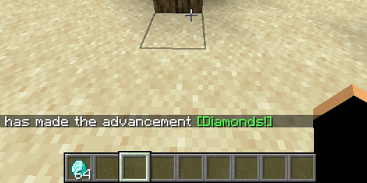 Screenshot of an announcement on a Minecraft Server