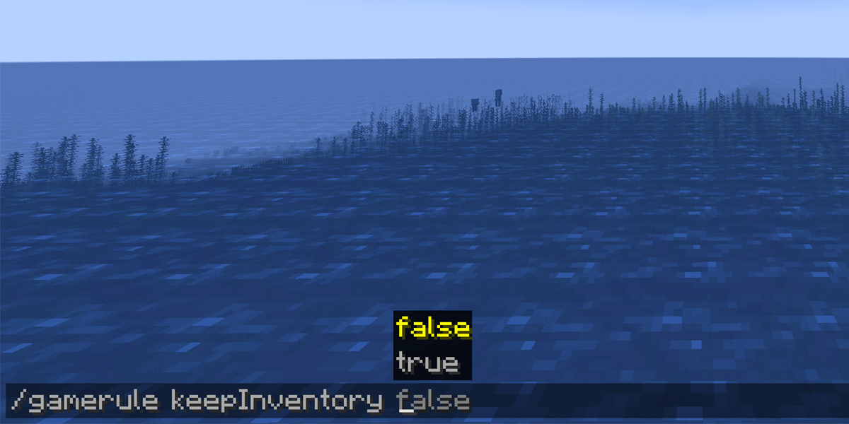 minecraft keep inventory command for server