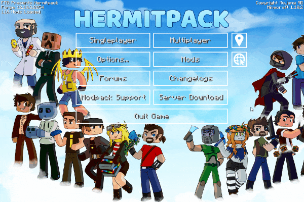 Playing on HermitPack server